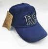 قبعات الكرة قبعة بولو زرقاء مع مطرزة RRL مزدوجة 100٪ قطن للجنسين في الهواء الطلق شتاء دافئ قابل للتعديل الحركة الحالية 60ess