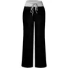 Indumenti da notte da donna comodi pantaloni pigiama casual con coulisse palazzo lounge gamba larga donna comoda felpa per esercizi di yoga