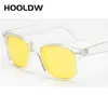 Sonnenbrille HOOLDW Neue Polarisierte Klare Sonnenbrille Frauen Transparenter Rahmen Nachtsicht Sonnenbrille Spiegel Reflektierende Brille UV400 Brillen P230406