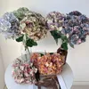 5 Heads Hydrangea Artificial Silk Flowers 19 Colors 52cm Fake Hydrangea for Family Wedding Party Birthday New Year Valentine Home Flower Decoration