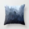 Oreiller/étui décoratif coloré décor à l'huile forêt peinture vague de montagne décoratif Polyester canapé salon couverture