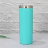 20oz skinny tumbler with rim 20 oz powder coated stainless steel skinny cup w ith lid straw vacuum insulated coffee mug water bottle 20 Tmib