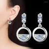 Dangle Earrings CAOSHI Elegant Female Wedding Trendy Fashionable Pendant Shiny CZ Aesthetic Women Engagement Accessories Fancy Jewelry