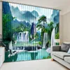 Bela foto moda personalizada 3d cortinas natureza cenário cachoeira cortinas personalidade