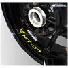 Autocollants de moto Mode créative Autocollant de pneu modifié Personnalité Stripe Bague intérieure réfléchissante Applique décorative pour Yamaha M Dhdmy
