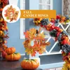 Świecane uchwyty klonowe Widaki Halloween Decor Home Autumn Pierścienie jedwabne ozdoby drzwi tkaniny