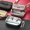 Bento Boxes 316 stainless steel student lunch box portable grid bento box children's office staff health food container work food school 230407