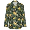 Camicette da donna Camicetta floreale tropicale Fiori di mezzanotte Grafica alla moda Camicia casual moda femminile da strada Abiti oversize a maniche lunghe