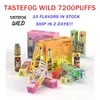 Oryginalny Tastefog Wild 7200 Puffs Dispossable Vape Pod urządzenie 10 Smaki 850 mAh Bateria 15 ml Vape Type C