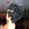 Capelli peruviani Corti Pixie Cut Anteriore Del Merletto Parrucche Dei Capelli Umani Parrucche Del Merletto Trasparente PrePlucked Linea Sottile Naturale Per La Donna Parrucca Pixie Riccia