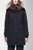 Canada Puffer Jackets Designer da donna Vera pelliccia di coyote Giacca a vento da esterno Parka Jassen Capispalla con cappuccio Fourrure Manteau Piumino Cappotto Hiver Parka Doudoune