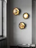 ウォールランプ豪華な銅アルミニウムフラワーデザインリビングルームベッドルーム通路ダイニングデコーラLED SCONCES LIGHTS FIXTURES