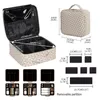 Bolsas de cosméticos Organizador de armazenamento de estojo de maquiagem com compartimentos ajustáveis ​​FORCOSMETICS BURCHES JOENHONE