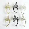 Boucles d'oreilles gothiques Punk elfe pour femmes, 1 pièce, manchette d'oreille Vintage en alliage Antique creux féerique, bijoux accessoires d'halloween