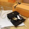 Chanei omuz çantası tasarımcı çantaları küçük çanta inci zinciri ve elmas kılıflı çıkartma kadın cüzdanlar ve el çantaları crossbody çanta çıkarılabilir zincir 19x13x5cm