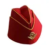 Basker baskar för kvinnor gratis bomull vintage party cosplay hatt tillbehör beanies ull ryska kvinnliga sjömän mode