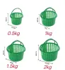 2023 Cesto di plastica per uova di Pasqua felice Cesto decorativo per le vacanze Secchio per la conservazione dei regali di Pasqua Cestino per la raccolta a mano 11.7