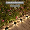 Lawn Lamps Solar Ground Lights 6 LED Outdoor Garden Landscape Lamp Lawn Pathway Yard Deck Patio Walkway Sunlight Waterproof Sun Power Light P230406