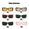 Sonnenbrille Vintage Quadratische Frau Marke Designer Shades Spiegel Retro Sonnenbrille Weibliche Mode Niet Orange Objektiv