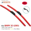 Windshield Wipers Hesite Colorful Car Wiper Blades for BMW X3 E83 2003 2004 2005 2006 2007 2009 20112010 201122 "+20"青いハイブリッド洗浄ブラシQ231107