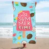 Großhandel Custom Summer Beach Handtuch Tropischer geometrischer Druck Rechteck Strandstuhl Matte Mikrofaser Super absorbiert mit feinem und zartem Terry 250GSM