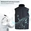 Gilets pour femmes Femmes Hommes Fermeture à glissière USB Charge Randonnée Résistant au froid Ergonomie Chaud Smart Double Contrôle Lavable Gilet chauffant d'hiver