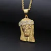 Herren Hip Hop Halskette Schmuck Mode Edelstahl JESUS Stück Anhänger Halskette Hohe Qualität Gold Necklace248x