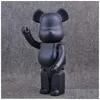 Аниме Манга Манга 400% Bearbrick Bear Brick Фигурки игрушки ПВХ 28 см Модель Diy Краска Куклы Дети День рождения Прямая доставка Dhu7R