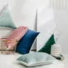 Yastık 50x30cm düz renkli kadife kapak pompom yastık kılıfı dikdörtgen bel dekoratif bel çantası ev dekor