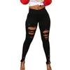 여자 청바지 패션 찢어진 힙합 한국 스트리트웨어 여성 여름 고급 스키니 바지 허리가 많은 미적 바지 의류