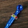 Smoking Pipe Aluminum alloy pipe with diamond multi-color smoke rod metal smoke set