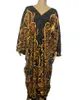 Roupas étnicas retro estampado verão kuwait seda kaftan maxi vestidos soltos lady sexy boehmian festas de feijão longa vestido africano