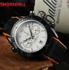 Other Watches All Dials Work Brand Mens Watches Two Eyes Full Functional Clock Wristwatches Nylon Strap Quartz Waterproof Calendar all the crime scannin J230407