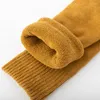 Women Socks Winter Warm Knee Pads For Velvet Lining Long Cold Thermal Female Knitted Leg Warmer Solid Color Foot Cover Kneepad