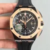 Super Factory Men's Watches 44mm 26400 Cal.3126 Movement 316L Automatisk mekanisk klock Keramisk safirgummiband Rostfritt stål Diving Wristwatches-1