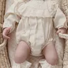 Rompers Lace Princess Preschool Bodysuit Autumn Vintage Born Bady Girl Clothing Cotton Spring Color Baby Color