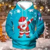 Men's Hoodies Sweatshirts New Christmas Hooded For Men 3d Santa Claus Print Hoodies Spring and Autumn Long Sle Sweatshirt Casual Oversized Men ClothingL231107