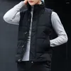 Coletes masculinos Casumanl marca 2023 outono inverno colete para homens coreano ajuste quente masculino casaco alto pescoço roupas de moda