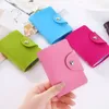 Card Holders 24Cards Holder Bag Simple Solid Color Pocket Case ID For Women Men Credit Organizer Leather Cardholder Wallet