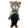 Costume de mascotte d'ours en peluche de haute qualité, tenue unisexe de carnaval, taille adulte, fête d'anniversaire de noël, déguisement en plein air, accessoires promotionnels