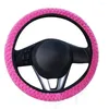 Housses de volant housse de voiture Automobile intérieur conducteur manchon velours couleur unie protecteur amovible accessoire réutilisable