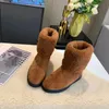 Sonbahar Kış Topuk Tasarımcı Kadın Ayakkabı Martin Çöl Botları Yüksek Topuklu Ayak Bileği Botları Vintage Baskı Klasik Platform Ayak Bilgisi 03