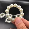 100 pcslot White Pearls servet ringen bruiloft Napkin Buckle voor bruiloftsreceptie feesttafel decoraties benodigdheden