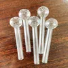 1pcs Pipes à fumer 4 pouces Pyrex Verre Tuyau de brûleur à mazout Couleur claire Qualité Tuyaux de combustion d'huile transparents Tubes de grand tube Conseils d'ongles Jxpnr