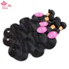 Wefts Queen Hair Official Store Body Wave Bundles Indian Weave Extensions 1/3/4 PCS Virgin Human Raw Hair Weave Bundles Body Wave Extens