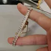 Collana piena di bracciale in acciaio inossidabile con strass per donna 2023 regalo di gioielli con braccialetti regolabili con zirconi di lusso lucido di nuovo design