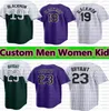 S-4XL 2023 Custom Kris Bryant Jersey Randal Grichuk Connor Joe Charlie Blackmon Todd Helton Larry Walker Jose Iglesias Ryan McMahon C.J Cron