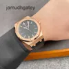 AP Swiss Luxus-Armbanduhren Royal Oak Serie 15500OR Roségold Krokodilgürtel Herrenmode Freizeit Business Sportmaschinen Armbanduhr XVT4