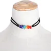 7 Chakra Stone Choker Energy Healing Crystal Yoga Chokers Halsband Handgjorda flerskiktsarmband smycken halsband för kvinnor flickor2620