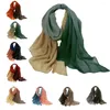 Scarves 2023 Fashion Women Ombre Pleated Wrinkle Viscose Shawl Long Scarf Headband Wrap Pashmina Sjaal Muslim Hijab Turban Stole